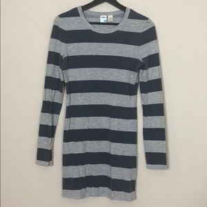 Roxy navy and gray striped dress